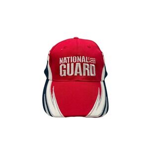 National Guard Baseball Cap Mens Red White Blue Embroidered Adjustable OSFM